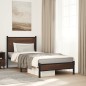 vidaXL Metallbett ohne Matratze Braun Eichen-Optik 90x200 cm vidaXL Metallbett ohne Matratze Braun Eichen-Optik 90x200 cm