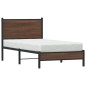 vidaXL Metallbett ohne Matratze Braun Eichen-Optik 90x200 cm vidaXL Metallbett ohne Matratze Braun Eichen-Optik 90x200 cm