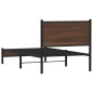 vidaXL Metallbett ohne Matratze Braun Eichen-Optik 90x200 cm vidaXL Metallbett ohne Matratze Braun Eichen-Optik 90x200 cm