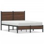 vidaXL Metallbett ohne Matratze Braun Eichen-Optik 120x200 cm vidaXL Metallbett ohne Matratze Braun Eichen-Optik 120x200 cm