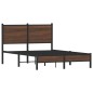 vidaXL Metallbett ohne Matratze Braun Eichen-Optik 120x200 cm vidaXL Metallbett ohne Matratze Braun Eichen-Optik 120x200 cm