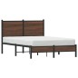 vidaXL Metallbett ohne Matratze Braun Eichen-Optik 120x200 cm vidaXL Metallbett ohne Matratze Braun Eichen-Optik 120x200 cm