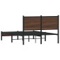 vidaXL Metallbett ohne Matratze Braun Eichen-Optik 120x200 cm vidaXL Metallbett ohne Matratze Braun Eichen-Optik 120x200 cm