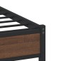 vidaXL Metallbett ohne Matratze Braun Eichen-Optik 120x200 cm vidaXL Metallbett ohne Matratze Braun Eichen-Optik 120x200 cm