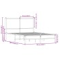vidaXL Metallbett ohne Matratze Braun Eichen-Optik 120x200 cm vidaXL Metallbett ohne Matratze Braun Eichen-Optik 120x200 cm
