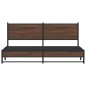 vidaXL Metallbett ohne Matratze Braun Eichen-Optik 160x200 cm vidaXL Metallbett ohne Matratze Braun Eichen-Optik 160x200 cm