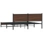 vidaXL Metallbett ohne Matratze Braun Eichen-Optik 160x200 cm vidaXL Metallbett ohne Matratze Braun Eichen-Optik 160x200 cm