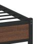 vidaXL Metallbett ohne Matratze Braun Eichen-Optik 160x200 cm vidaXL Metallbett ohne Matratze Braun Eichen-Optik 160x200 cm