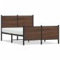 vidaXL Metallbett ohne Matratze Braun Eichen-Optik 120x190 cm vidaXL Metallbett ohne Matratze Braun Eichen-Optik 120x190 cm