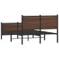 vidaXL Metallbett ohne Matratze Braun Eichen-Optik 120x190 cm vidaXL Metallbett ohne Matratze Braun Eichen-Optik 120x190 cm