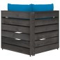 3-Sitzer Outdoor-Sofa mit Kissen Grau Imprägniertes Kiefernholz 3-Sitzer Outdoor-Sofa mit Kissen Grau Imprägniertes Kiefernholz