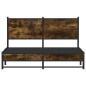 vidaXL Bettgestell mit Kopfteil Metall Räuchereiche 137x190 cm vidaXL Bettgestell mit Kopfteil Metall Räuchereiche 137x190 cm