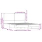 vidaXL Bettgestell mit Kopfteil Metall Räuchereiche 137x190 cm vidaXL Bettgestell mit Kopfteil Metall Räuchereiche 137x190 cm