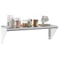 vidaXL Wandregal 100x30x31 cm Silbern Edelstahl vidaXL Wandregal 100x30x31 cm Silbern Edelstahl