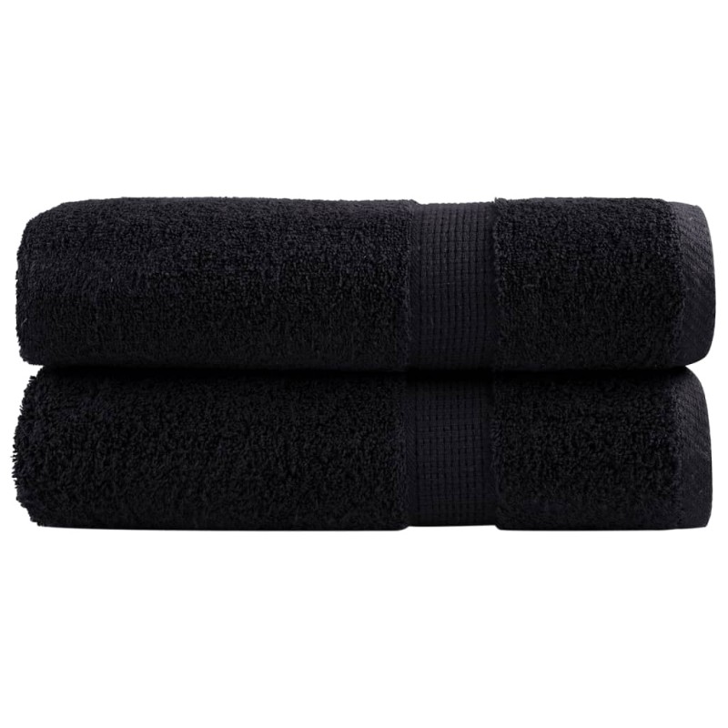 vidaXL Premium-Duschtücher SOLUND 2 Stk. Schwarz 70x140 cm 600 g/m² vidaXL Premium-Duschtücher SOLUND 2 Stk. Schwarz 70x140 cm 600 g/m²