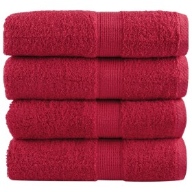 vidaXL Premium-Gästetücher SOLUND 4 Stk. Rot 30x50 cm 600 g/m²