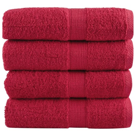 vidaXL Premium-Gästetücher SOLUND 4 Stk. Rot 30x50 cm 600 g/m²