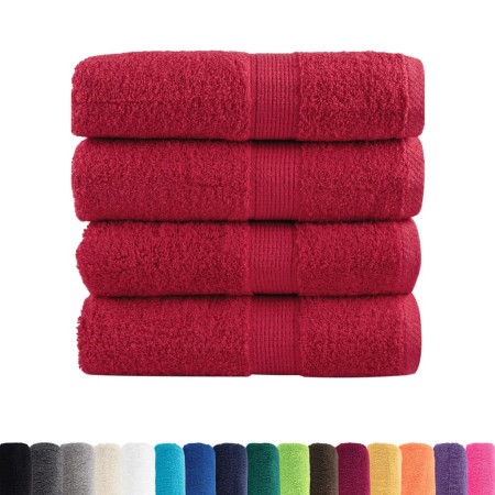 vidaXL Premium-Gästetücher SOLUND 4 Stk. Rot 30x50 cm 600 g/m²