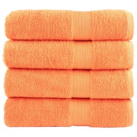 vidaXL Premium-Handtücher SOLUND 4 Stk. Orange 50x100 cm 600 g/m²