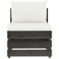 4-Sitzer Outdoor-Sofa mit Kissen Grau Imprägniertes Holz 4-Sitzer Outdoor-Sofa mit Kissen Grau Imprägniertes Holz