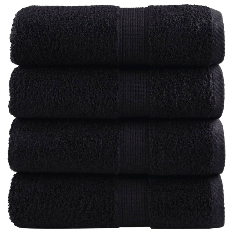 vidaXL Premium-Gästetücher SOLUND 4 Stk. Schwarz 30x50 cm 600 g/m² vidaXL Premium-Gästetücher SOLUND 4 Stk. Schwarz 30x50 cm 600 g/m²