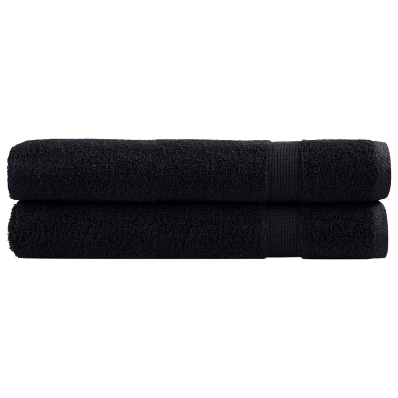 vidaXL Premium-Handtücher SOLUND 2 Stk. Schwarz 100x200 cm 600 g/m² vidaXL Premium-Handtücher SOLUND 2 Stk. Schwarz 100x200 cm 600 g/m²