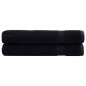 vidaXL Premium-Handtücher SOLUND 2 Stk. Schwarz 100x200 cm 600 g/m² vidaXL Premium-Handtücher SOLUND 2 Stk. Schwarz 100x200 cm 600 g/m²