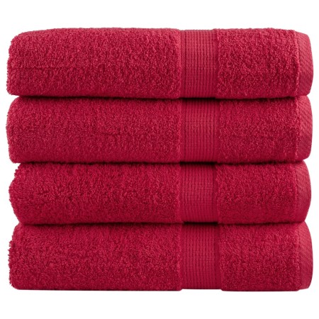 vidaXL Premium-Handtücher SOLUND 4 Stk. Rot 50x100 cm 600 g/m²