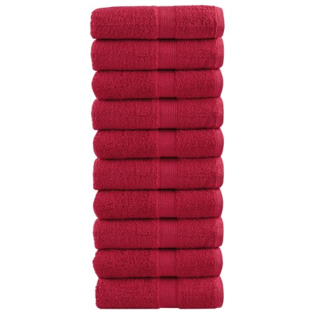 vidaXL Premium-Gästetücher SOLUND 10 Stk. Rot 30x50 cm 600 g/m²