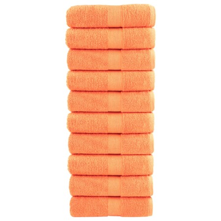 vidaXL Premium-Seiftücher SOLUND 10 Stk. Orange 30x30 cm 600 g/m²