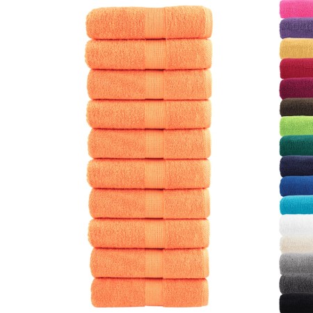 vidaXL Premium-Seiftücher SOLUND 10 Stk. Orange 30x30 cm 600 g/m²