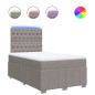 vidaXL Boxspringbett mit Matratze Taupe 120x200 cm Stoff vidaXL Boxspringbett mit Matratze Taupe 120x200 cm Stoff