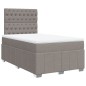 vidaXL Boxspringbett mit Matratze Taupe 120x200 cm Stoff vidaXL Boxspringbett mit Matratze Taupe 120x200 cm Stoff
