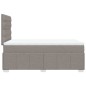 vidaXL Boxspringbett mit Matratze Taupe 120x200 cm Stoff vidaXL Boxspringbett mit Matratze Taupe 120x200 cm Stoff