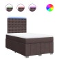 vidaXL Boxspringbett mit Matratze Dunkelbraun 120x200 cm Stoff vidaXL Boxspringbett mit Matratze Dunkelbraun 120x200 cm Stoff