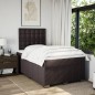 vidaXL Boxspringbett mit Matratze Dunkelbraun 120x200 cm Stoff vidaXL Boxspringbett mit Matratze Dunkelbraun 120x200 cm Stoff