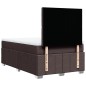 vidaXL Boxspringbett mit Matratze Dunkelbraun 120x200 cm Stoff vidaXL Boxspringbett mit Matratze Dunkelbraun 120x200 cm Stoff