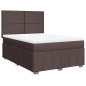 vidaXL Boxspringbett mit Matratze Dunkelbraun 140x190 cm Stoff vidaXL Boxspringbett mit Matratze Dunkelbraun 140x190 cm Stoff