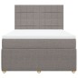 vidaXL Boxspringbett mit Matratze Taupe 140x190 cm Stoff vidaXL Boxspringbett mit Matratze Taupe 140x190 cm Stoff