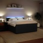 vidaXL Boxspringbett mit Matratze Schwarz 200x200 cm Samt vidaXL Boxspringbett mit Matratze Schwarz 200x200 cm Samt