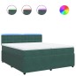 vidaXL Boxspringbett mit Matratze Dunkelgrün 200x200 cm Samt vidaXL Boxspringbett mit Matratze Dunkelgrün 200x200 cm Samt