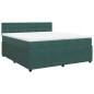 vidaXL Boxspringbett mit Matratze Dunkelgrün 200x200 cm Samt vidaXL Boxspringbett mit Matratze Dunkelgrün 200x200 cm Samt