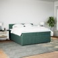 vidaXL Boxspringbett mit Matratze Dunkelgrün 200x200 cm Samt vidaXL Boxspringbett mit Matratze Dunkelgrün 200x200 cm Samt