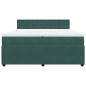 vidaXL Boxspringbett mit Matratze Dunkelgrün 200x200 cm Samt vidaXL Boxspringbett mit Matratze Dunkelgrün 200x200 cm Samt