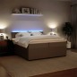 vidaXL Boxspringbett mit Matratze Hellgrau 200x200 cm Samt vidaXL Boxspringbett mit Matratze Hellgrau 200x200 cm Samt