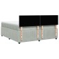 vidaXL Boxspringbett mit Matratze Hellgrau 200x200 cm Samt vidaXL Boxspringbett mit Matratze Hellgrau 200x200 cm Samt