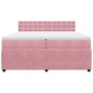 vidaXL Boxspringbett mit Matratze Rosa 200x200 cm Samt vidaXL Boxspringbett mit Matratze Rosa 200x200 cm Samt