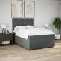 vidaXL Boxspringbett mit Matratze Dunkelgrau 140x200 cm Stoff vidaXL Boxspringbett mit Matratze Dunkelgrau 140x200 cm Stoff