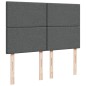 vidaXL Boxspringbett mit Matratze Dunkelgrau 140x200 cm Stoff vidaXL Boxspringbett mit Matratze Dunkelgrau 140x200 cm Stoff