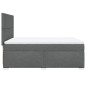 vidaXL Boxspringbett mit Matratze Dunkelgrau 140x200 cm Stoff vidaXL Boxspringbett mit Matratze Dunkelgrau 140x200 cm Stoff
